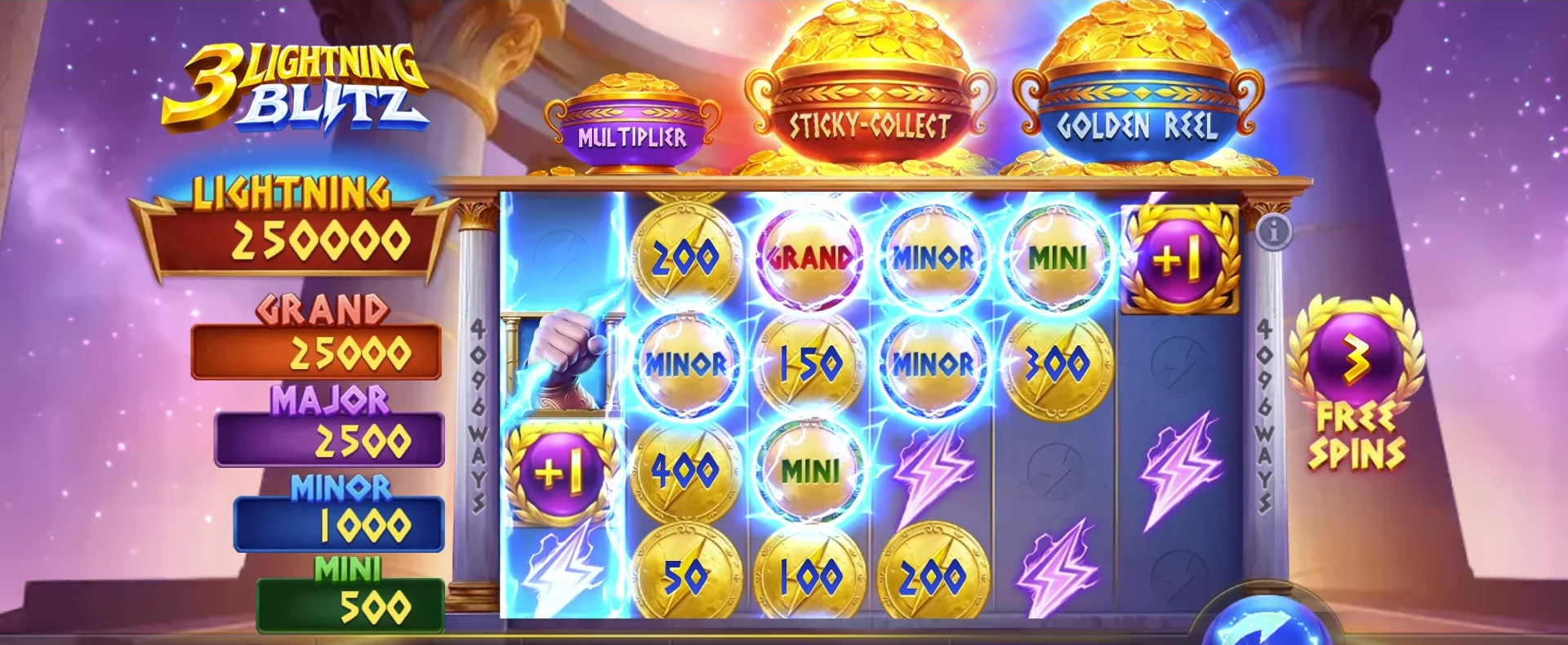 3 lightning blitz slot game cover