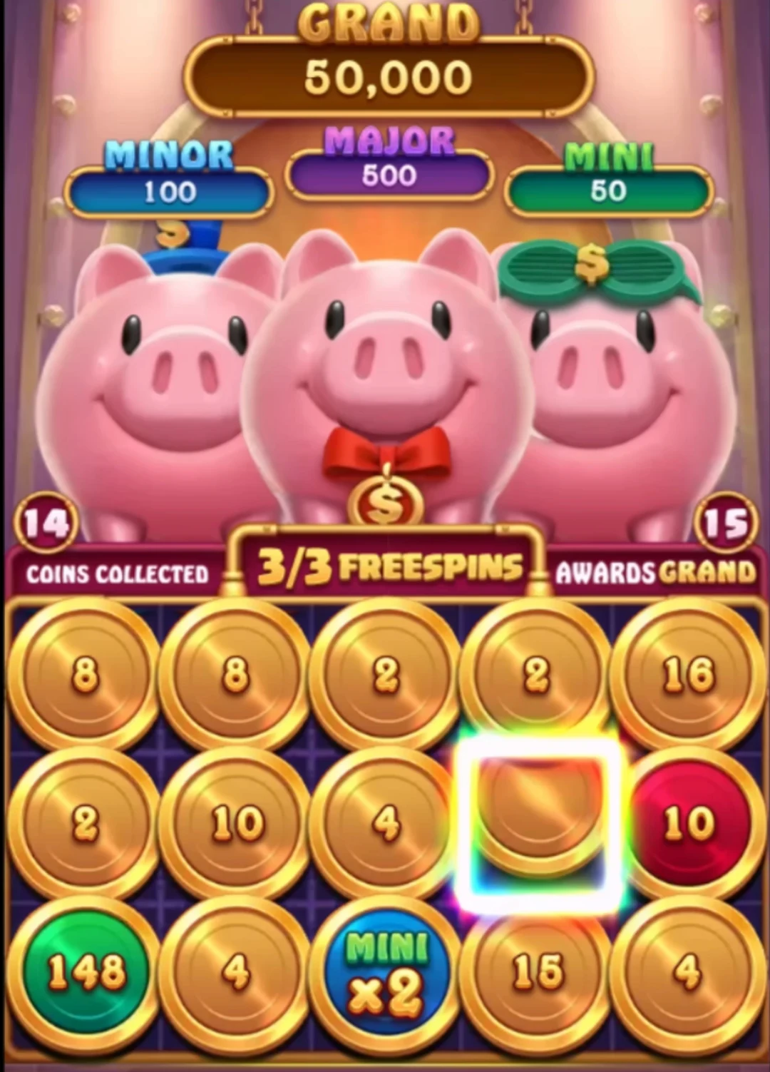 3 Lucky Piggy slot game cover